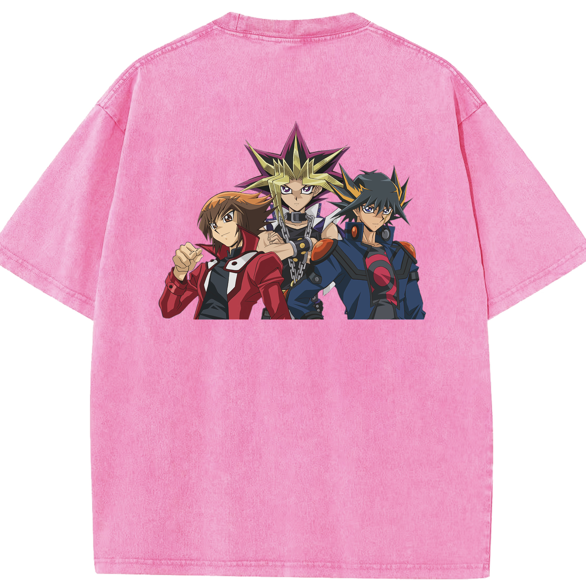 （画像用） 遊☆戯☆王 Yu-Gi-Oh! 綿100% ヴィンテージ風 半袖Tシャツ（背面プリント）